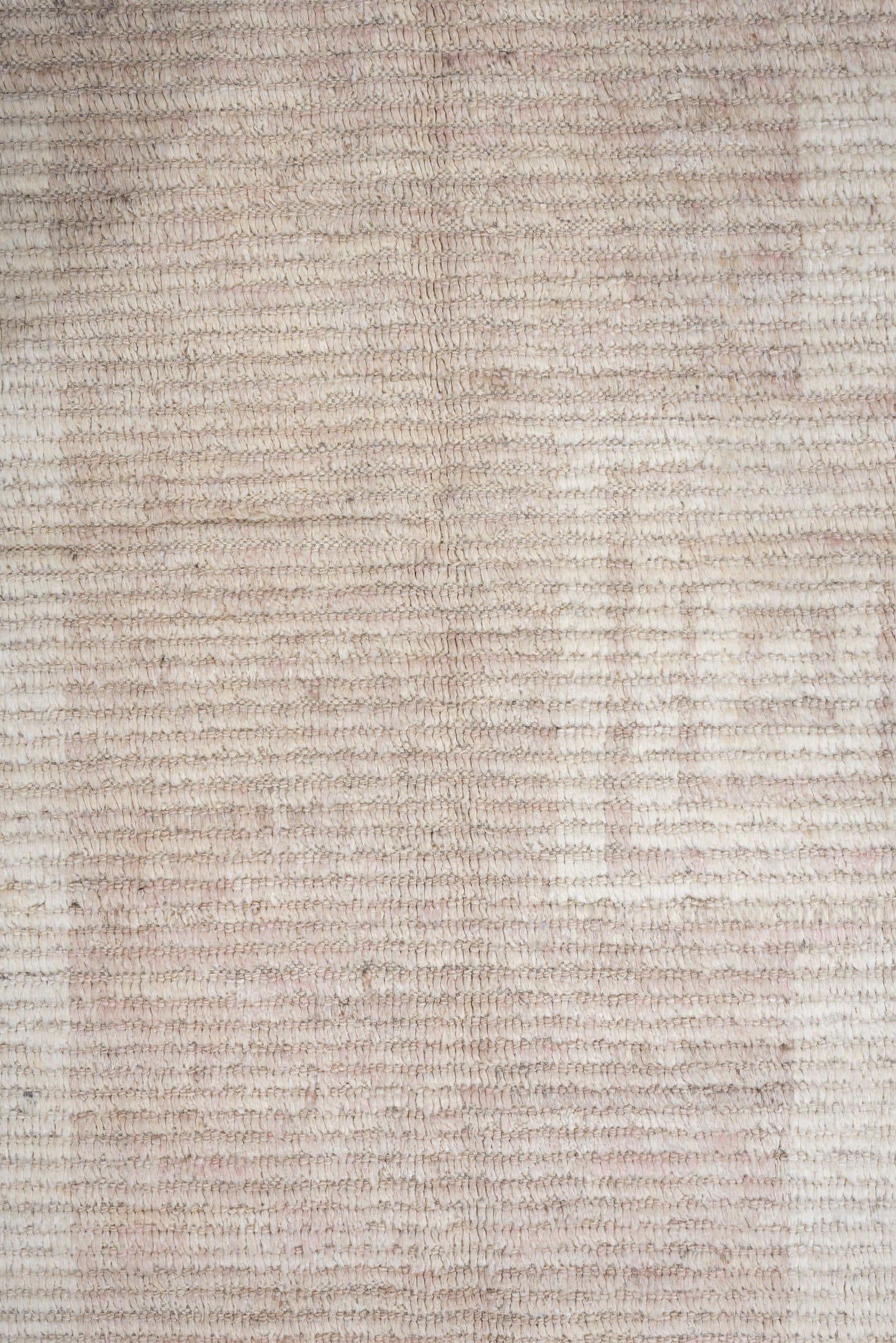 11' x 3' one-of-a-kind handmade vintage Oushak rug. Color palette: ivory, blush, taupe, sand, cream, pink, beige, gray