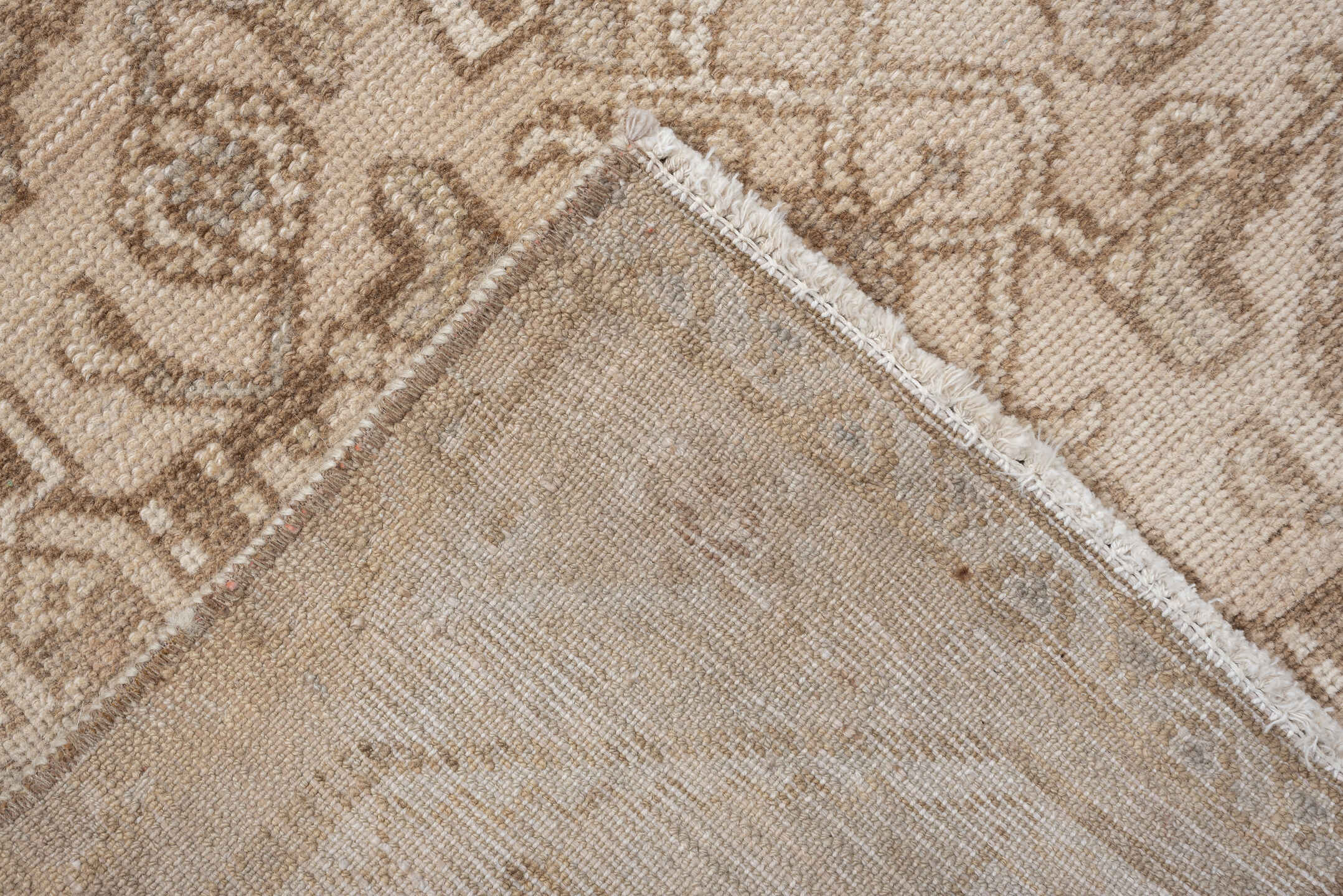 2' x 9' one-of-a-kind handmade antique Hamadan runner rug. Color palette: ivory, camel, taupe, sand, rose, pale_blue, beige