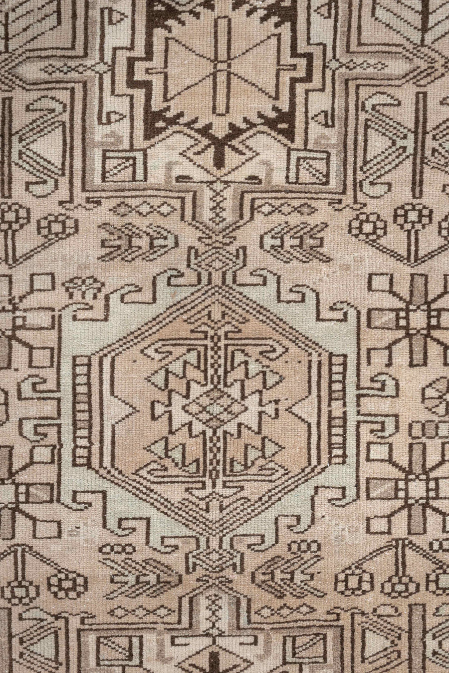 3' x 12' one-of-a-kind handmade antique Malayer runner rug. Color palette: ivory, taupe, brown, camel, charcoal, beige, gray
