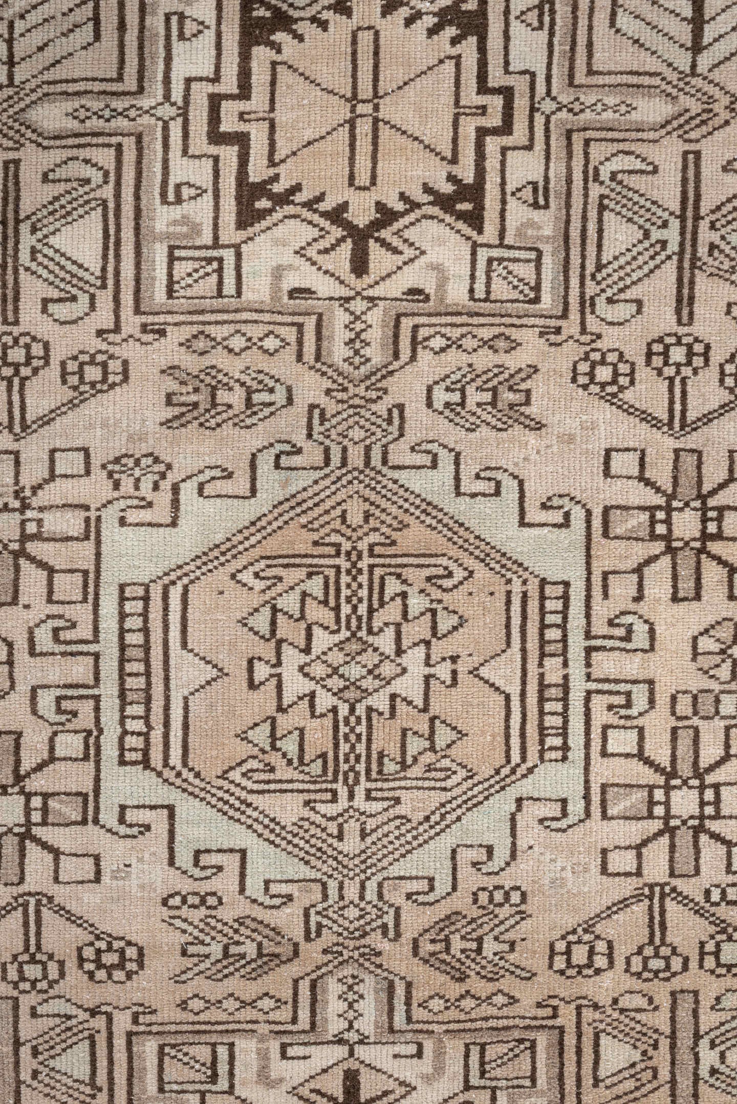 3' x 12' one-of-a-kind handmade antique Malayer runner rug. Color palette: ivory, taupe, brown, camel, charcoal, beige, gray