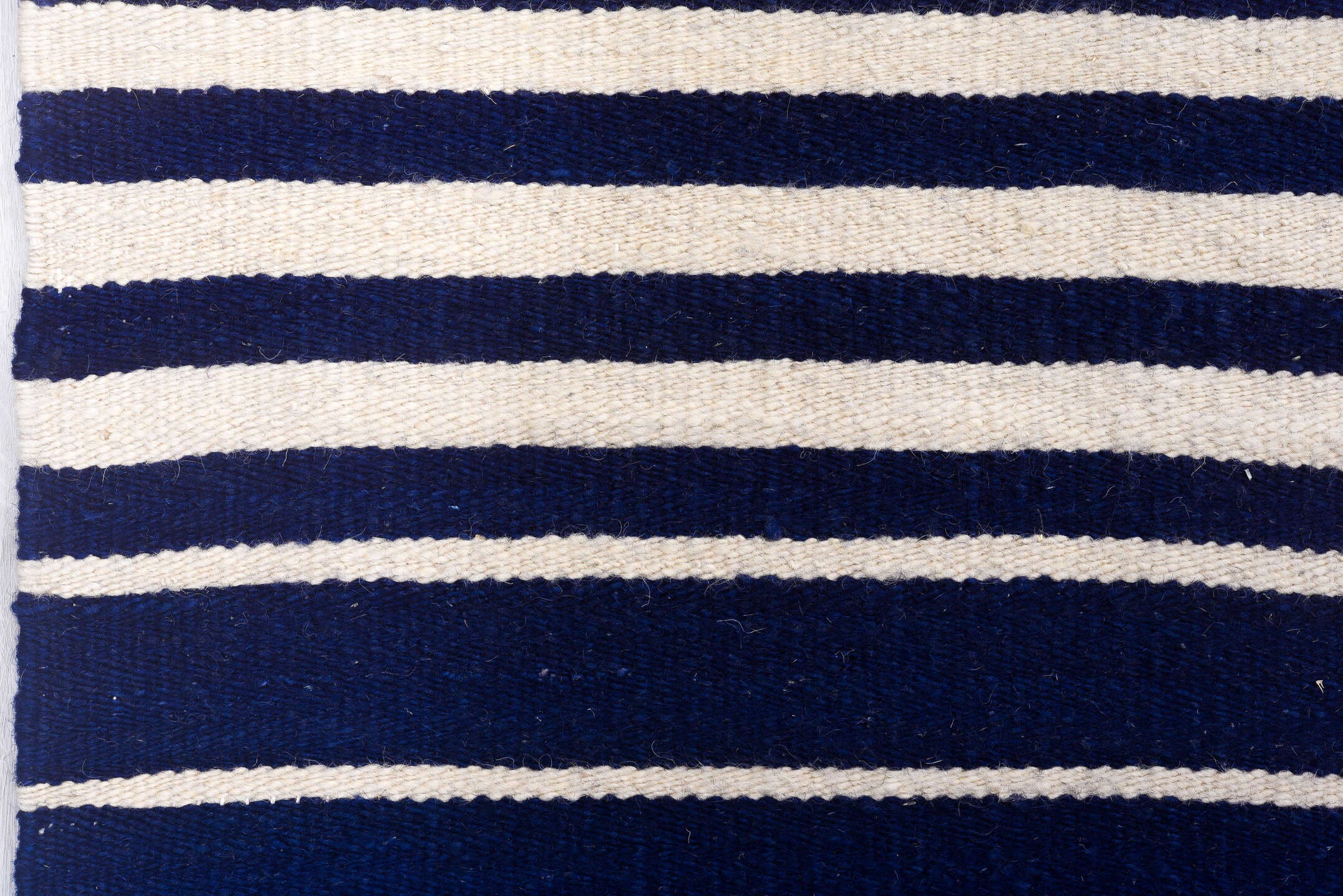 8' x 10' one-of-a-kind handmade vintage Kilim large size rug. Color palette: indigo, ivory, purple