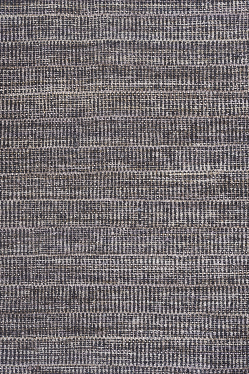 9' x 12' one-of-a-kind handmade vintage Kilim large size rug. Color palette: taupe, gray, charcoal, ivory, beige, black