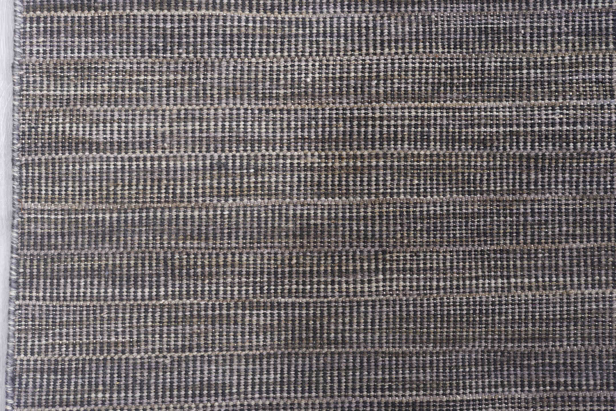 9' x 12' one-of-a-kind handmade vintage Kilim large size rug. Color palette: taupe, gray, charcoal, ivory, beige, black