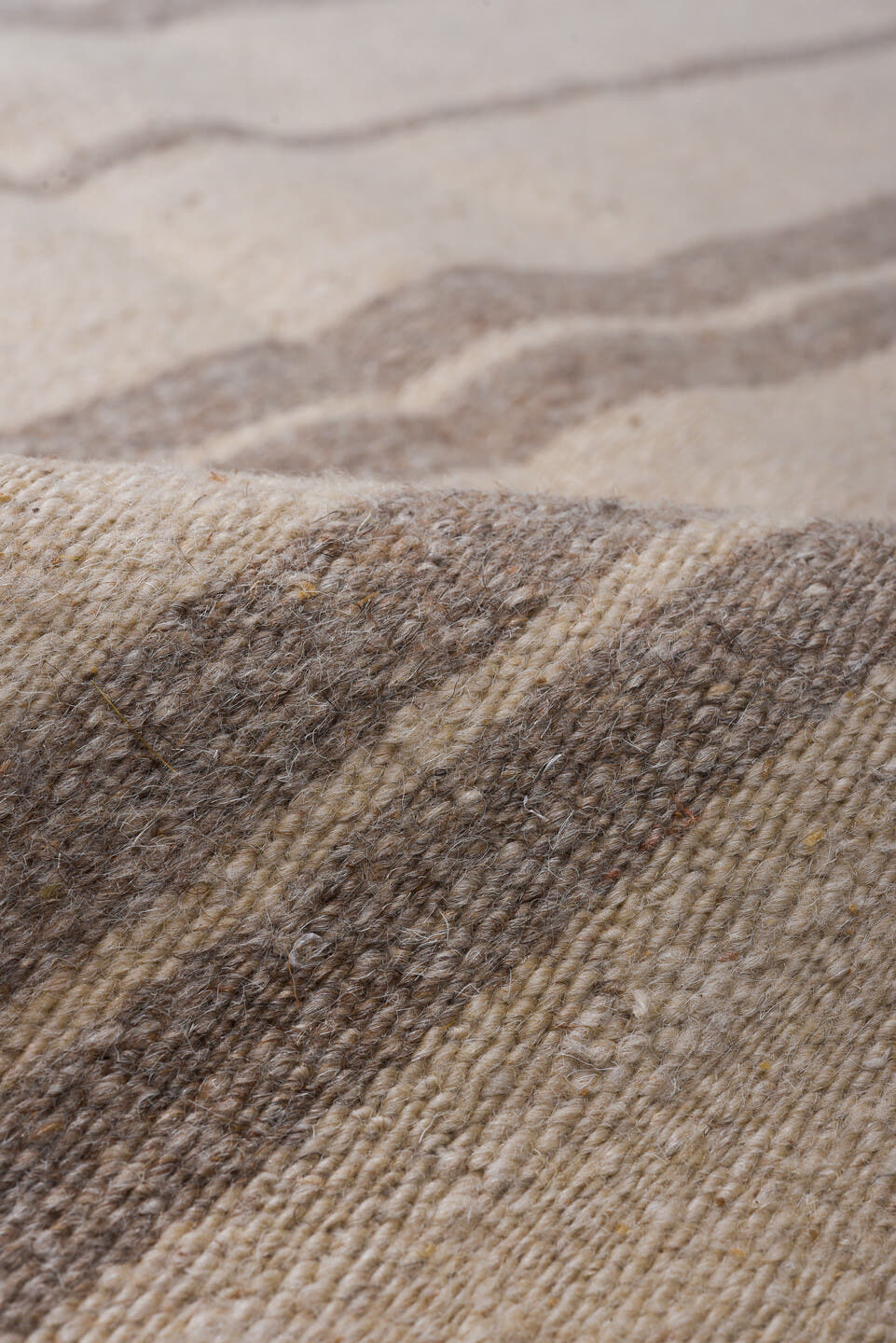 9' x 13' one-of-a-kind handmade vintage Kilim large size rug. Color palette: ivory, taupe, gray, cream, beige