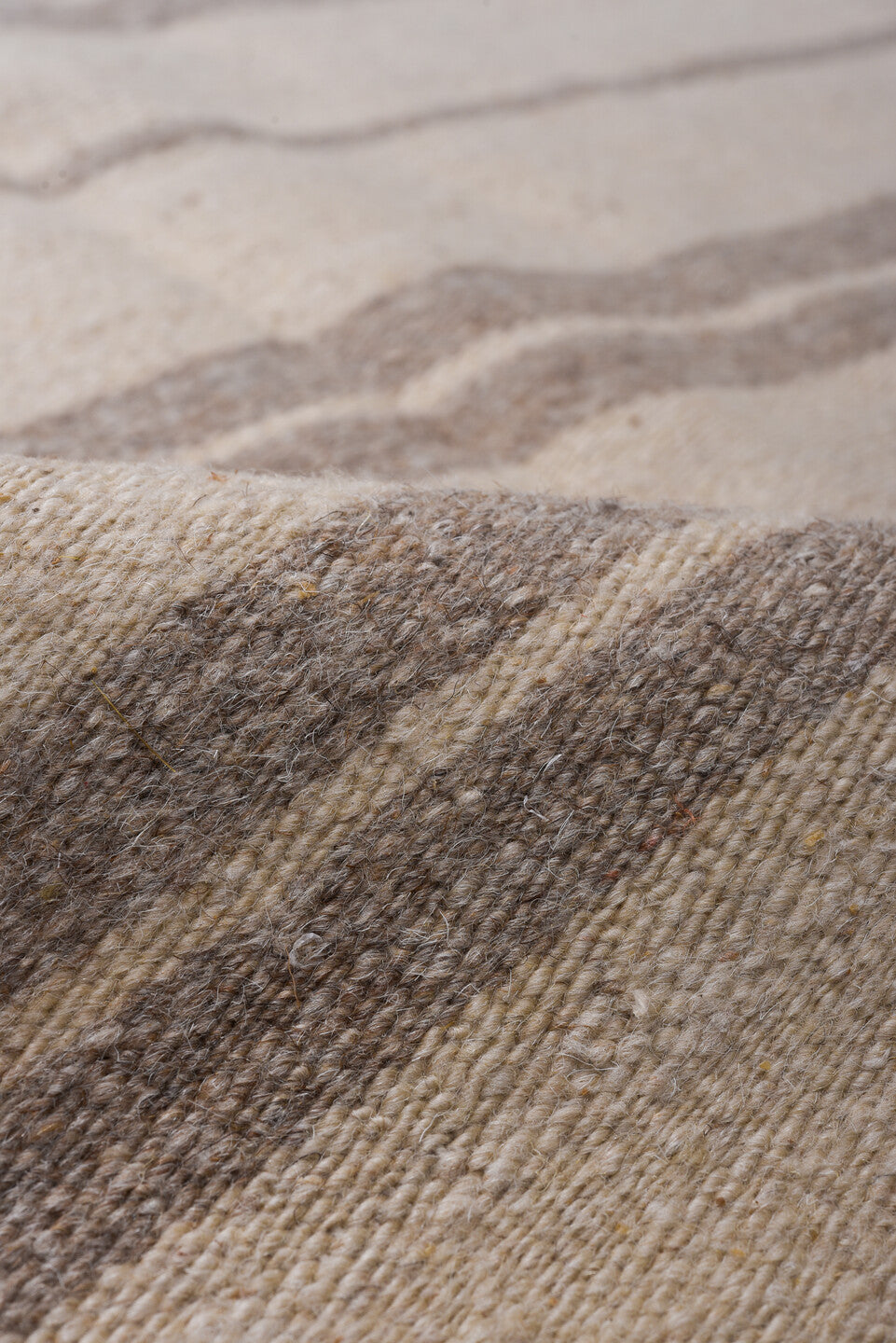 9' x 13' one-of-a-kind handmade vintage Kilim large size rug. Color palette: ivory, taupe, gray, cream, beige