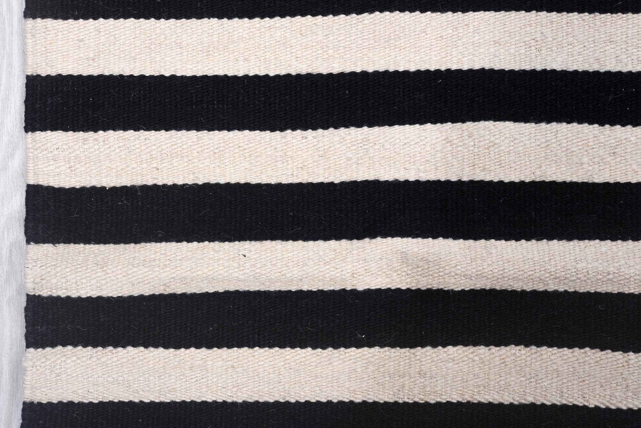 7' x 9' one-of-a-kind handmade vintage Kilim rug. Color palette: black, brown, gainsboro, gray, light gray, linen, off-white