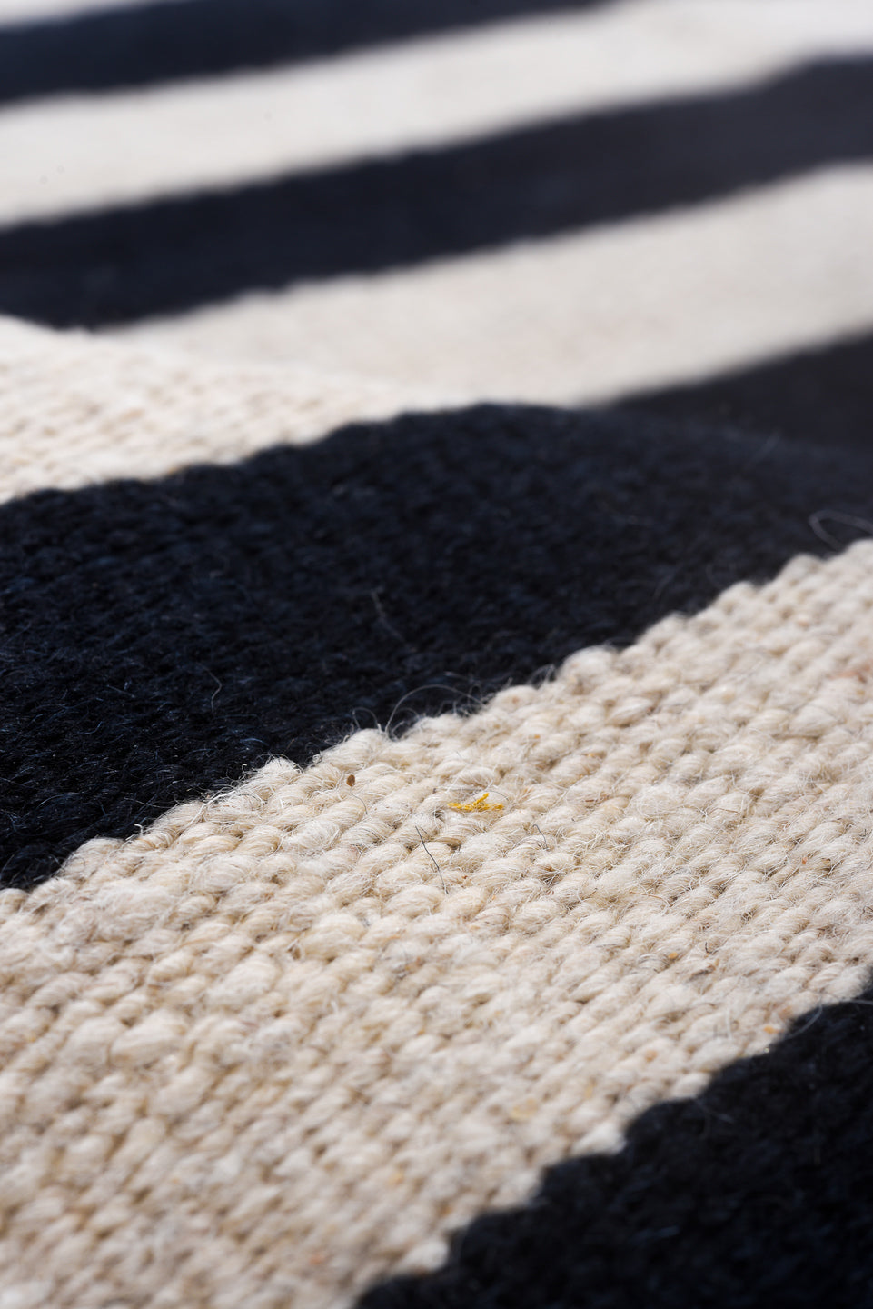 7' x 9' one-of-a-kind handmade vintage Kilim rug. Color palette: black, brown, gainsboro, gray, light gray, linen, off-white