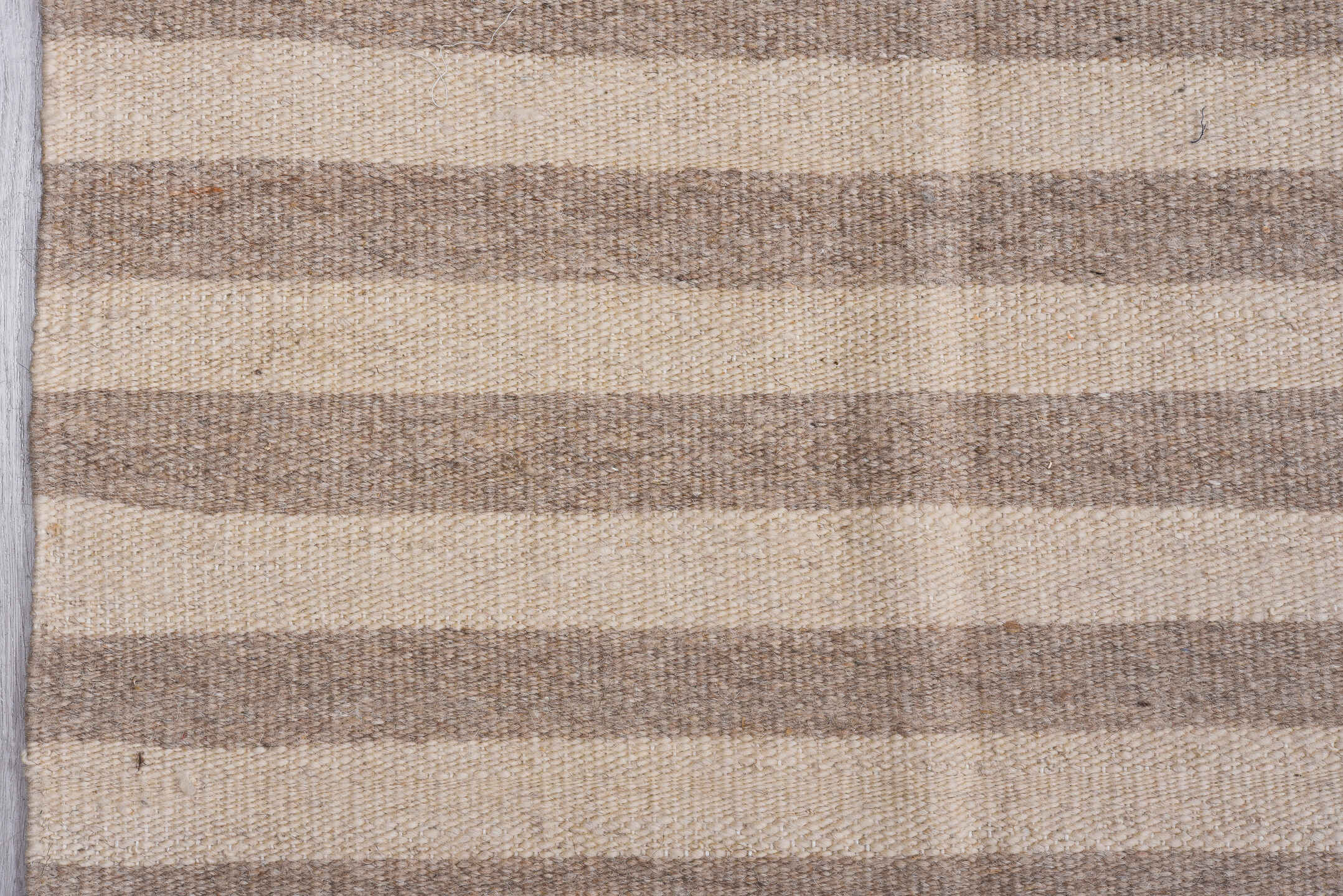 8' x 12' one-of-a-kind handmade vintage Kilim large size rug. Color palette: ivory, taupe, beige, light gray, gray