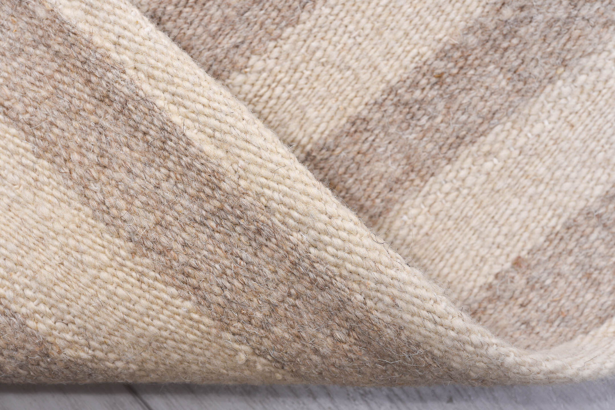 8' x 12' one-of-a-kind handmade vintage Kilim large size rug. Color palette: ivory, taupe, beige, light gray, gray