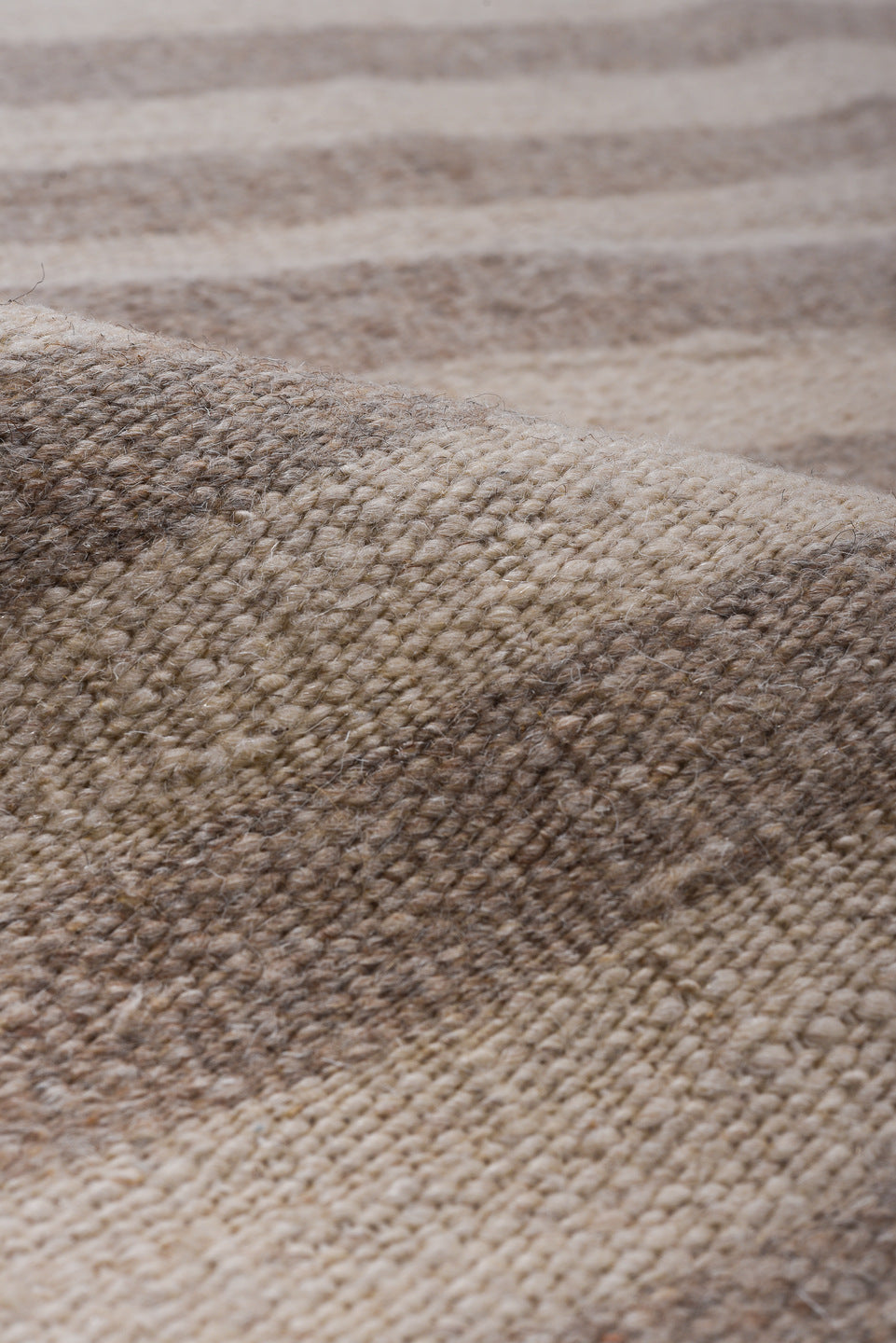 8' x 12' one-of-a-kind handmade vintage Kilim large size rug. Color palette: ivory, taupe, beige, light gray, gray