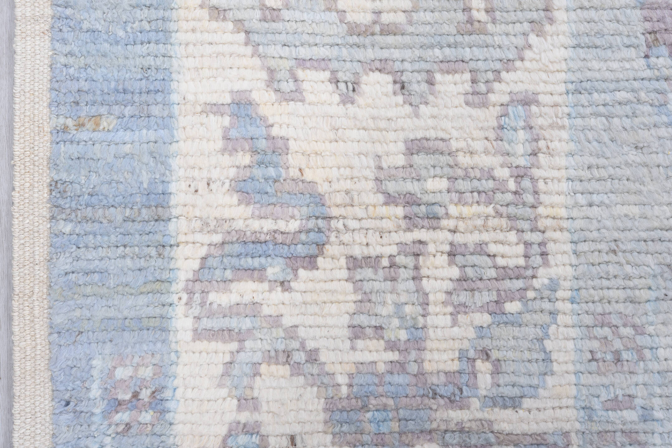 9' x 12' one-of-a-kind handmade vintage Tulu large size rug. Color palette: dark gray, gainsboro, gray, light blue