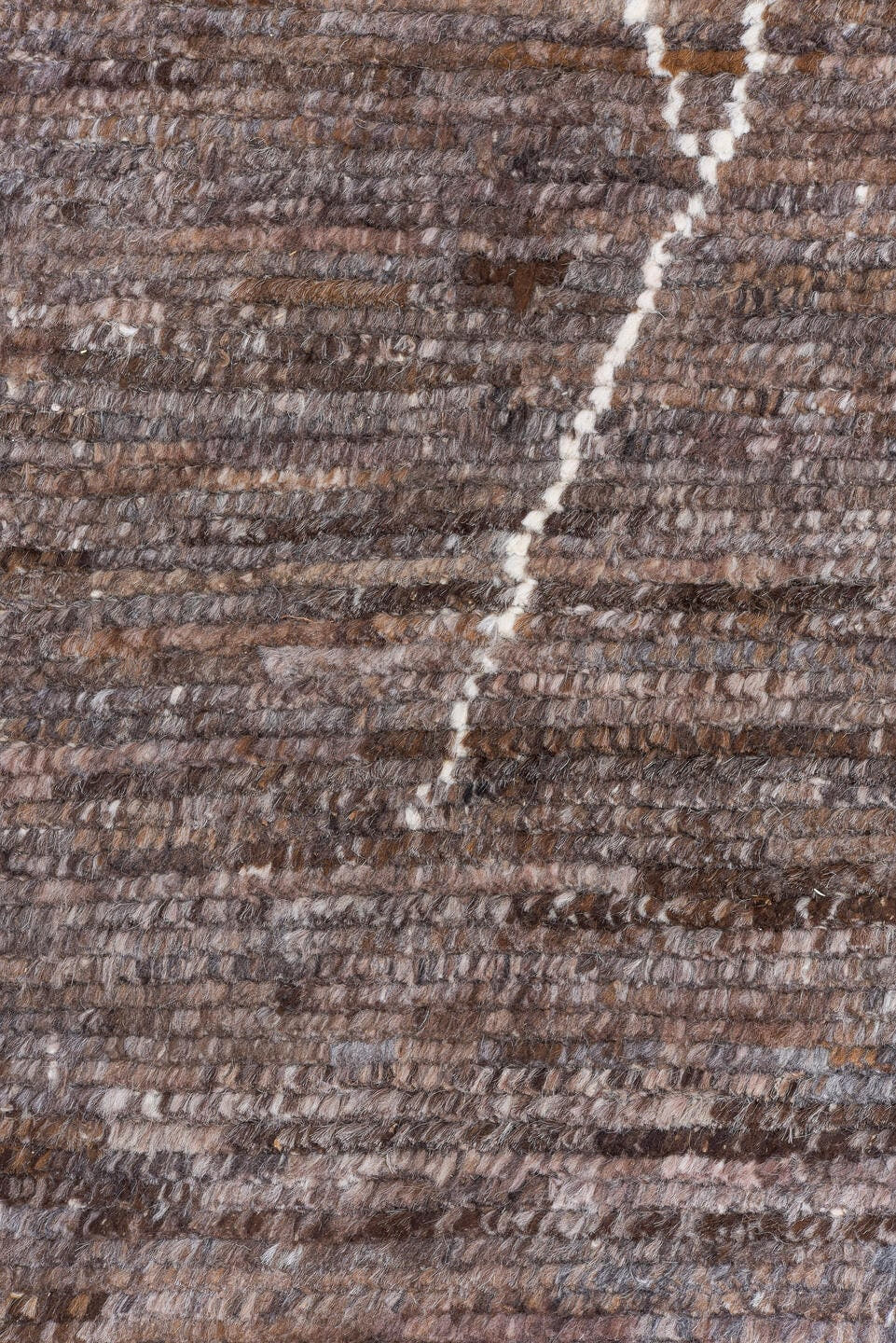 10' x 12' one-of-a-kind handmade vintage Tulu large size rug. Color palette: brown, taupe, ivory, charcoal, camel, beige