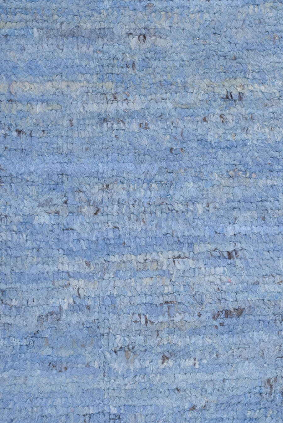 8' x 9' one-of-a-kind handmade vintage Tulu rug. Color palette: sky blue, taupe, ivory, slate, charcoal, light blue, beige