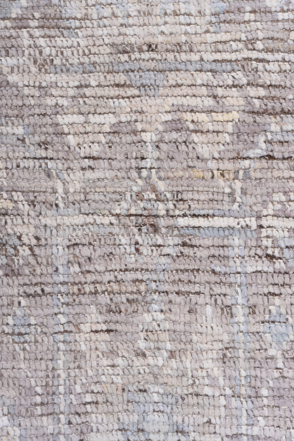 8' x 9' one-of-a-kind handmade vintage Tulu rug. Color palette: taupe, ivory, blush, pale blue, beige, brown, gray, pink