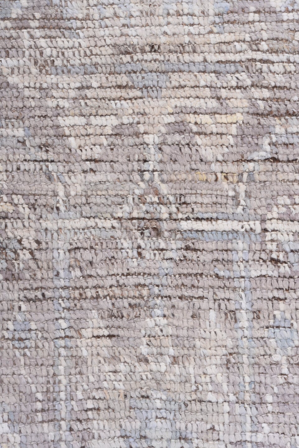 8' x 9' one-of-a-kind handmade vintage Tulu rug. Color palette: taupe, ivory, blush, pale blue, beige, brown, gray, pink