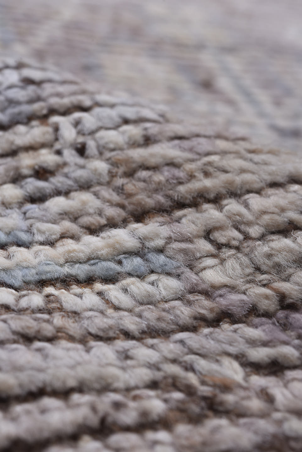 8' x 9' one-of-a-kind handmade vintage Tulu rug. Color palette: taupe, ivory, blush, pale blue, beige, brown, gray, pink