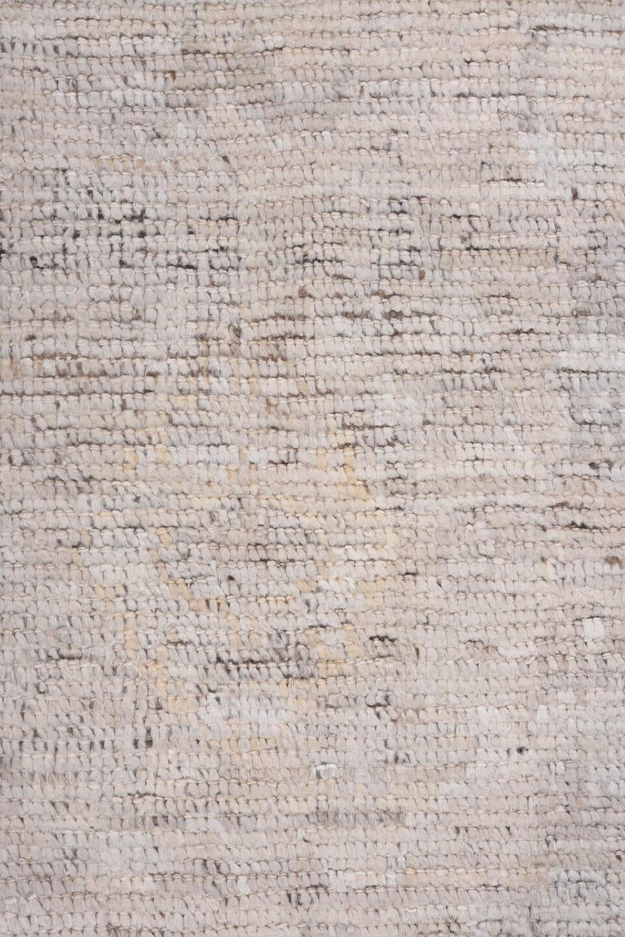 8' x 10' one-of-a-kind handmade vintage Tulu large size rug. Color palette: ivory, taupe, brown, camel, gray, beige