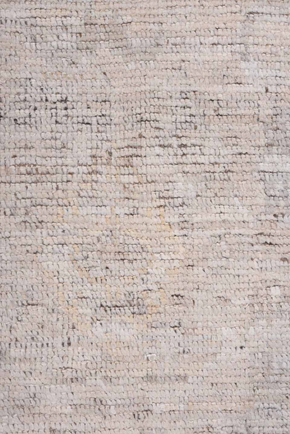 8' x 10' one-of-a-kind handmade vintage Tulu large size rug. Color palette: ivory, taupe, brown, camel, gray, beige