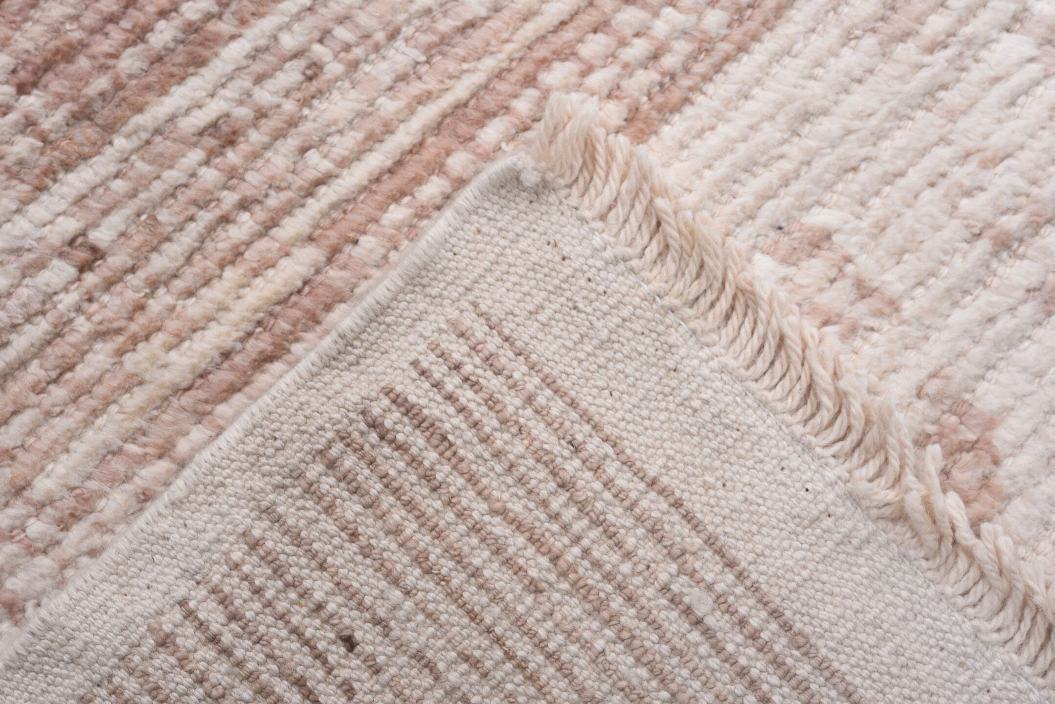 13' x 14' one-of-a-kind handmade vintage Tulu oversize rug. Color palette: blush, beige, ivory, taupe, sand, pink, gray