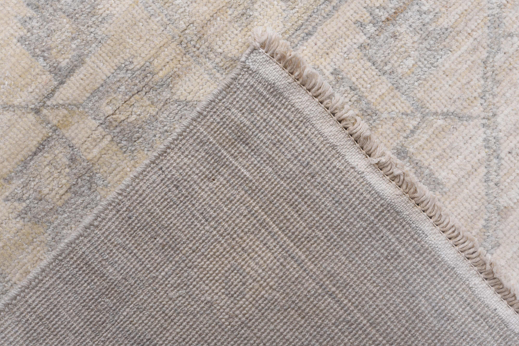 13' x 19' one-of-a-kind handmade vintage Khotan oversize rug. Color palette: ivory, taupe, beige, pale gray, sand, gray