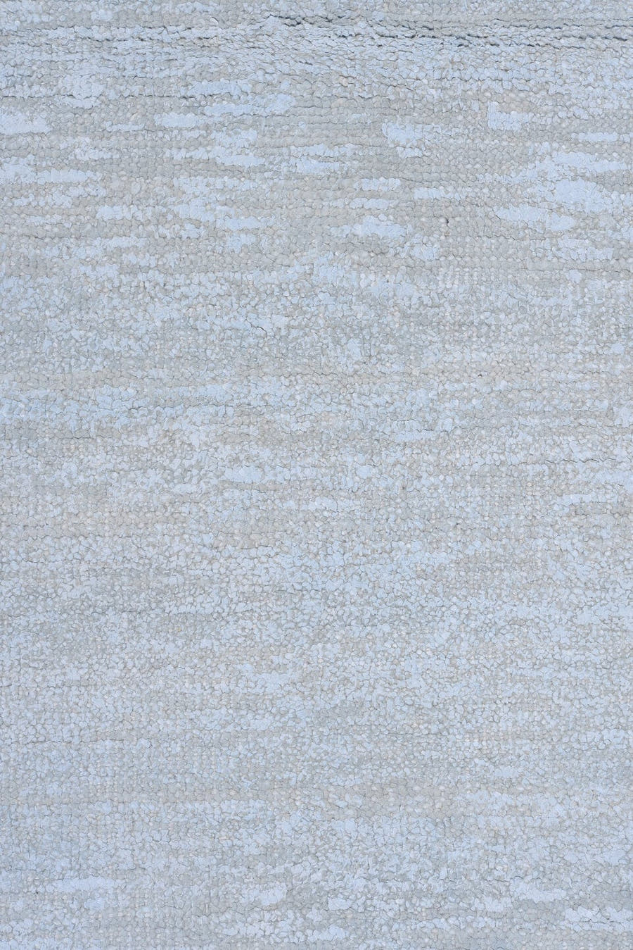 11' x 14' one-of-a-kind handmade vintage Sari Silk oversize rug. Color palette: pale blue, silver, ice blue, light blue