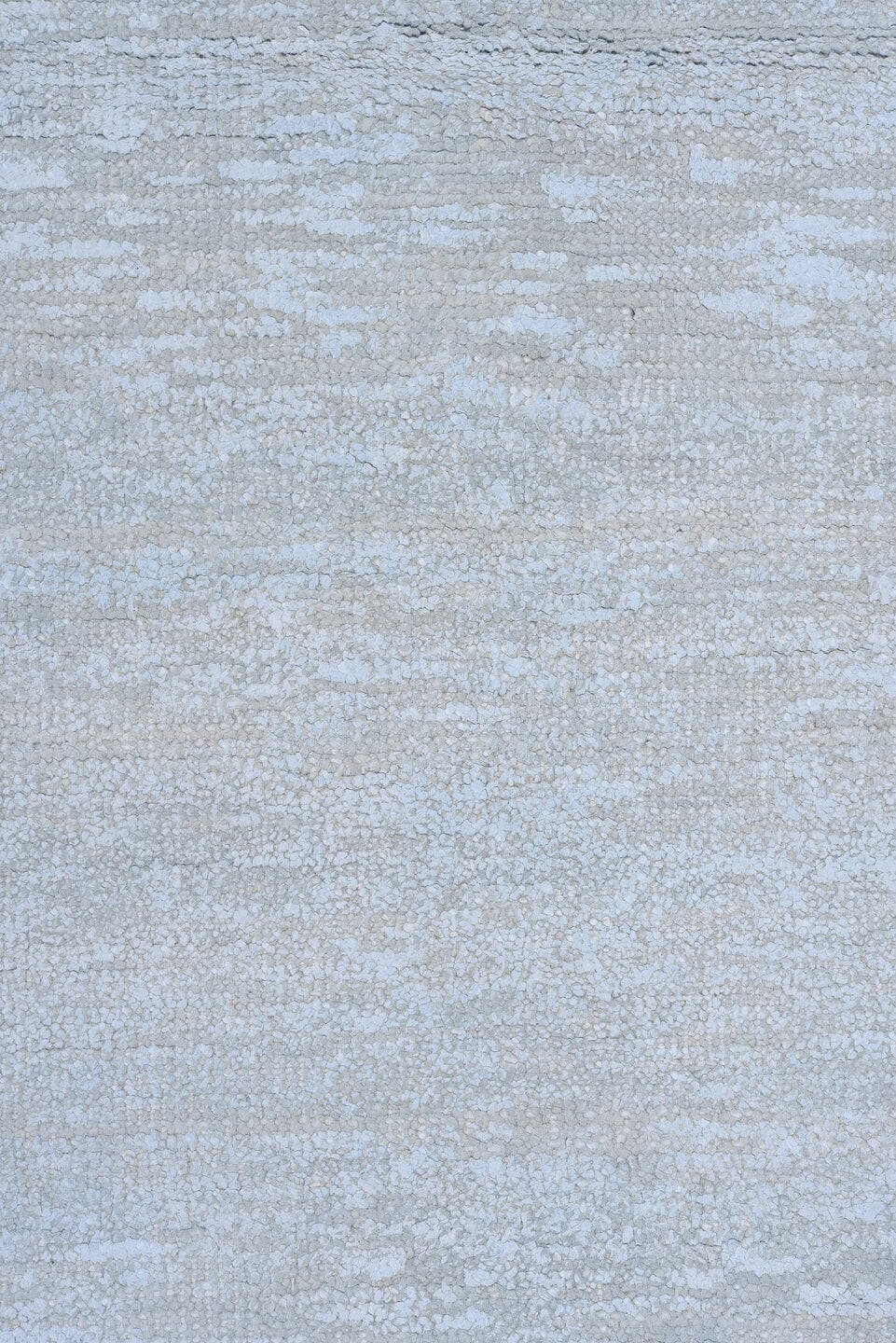11' x 14' one-of-a-kind handmade vintage Sari Silk oversize rug. Color palette: pale blue, silver, ice blue, light blue