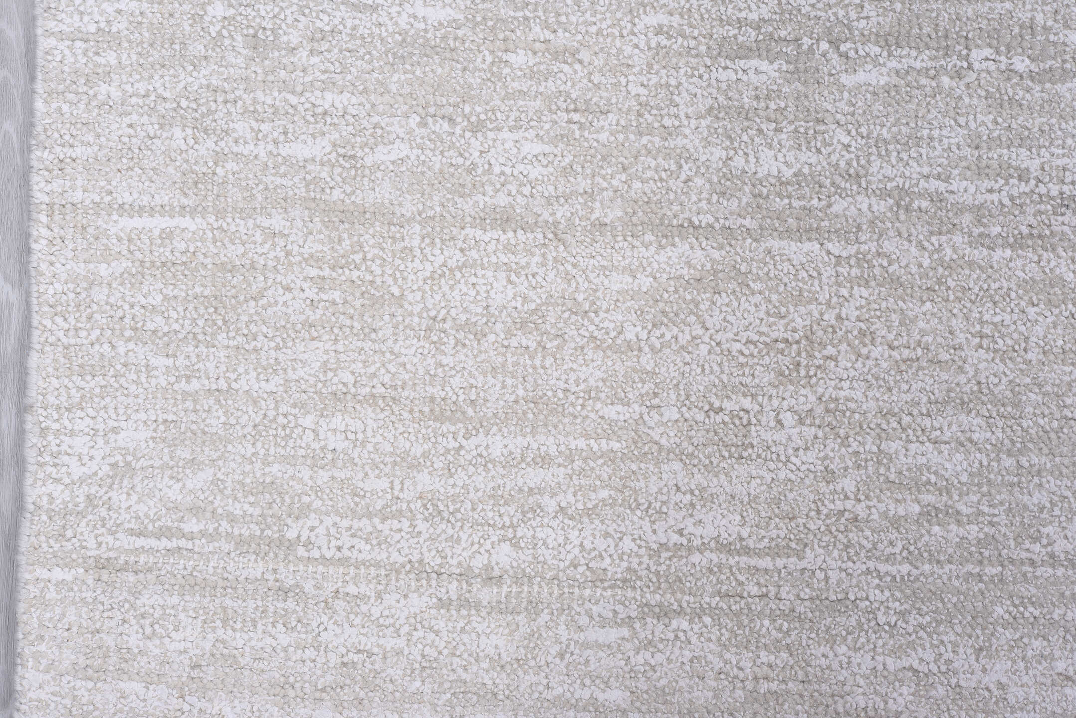 8' x 11' one-of-a-kind handmade vintage Sari Silk large size rug. Color palette: ivory, cream, taupe, beige, gray