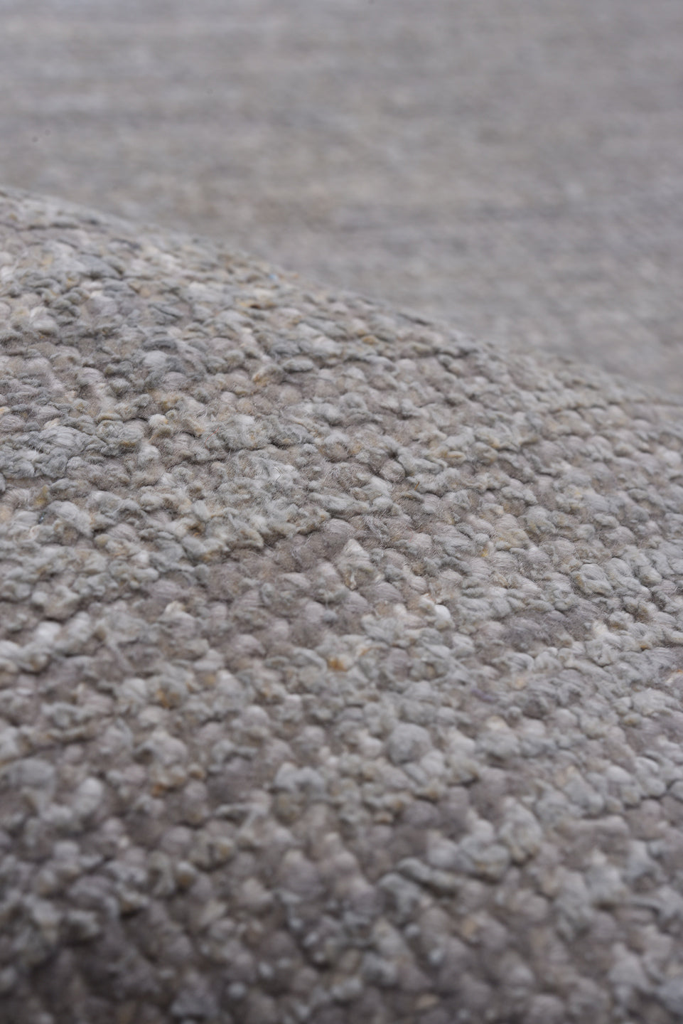 9' x 13' one-of-a-kind handmade vintage Sari Silk large size rug. Color palette: taupe, silver, gray, greige, beige