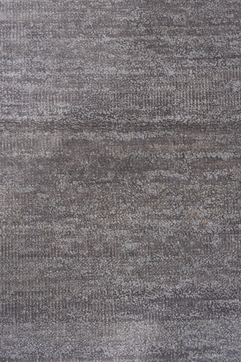 8' x 12' one-of-a-kind handmade vintage Sari Silk large size rug. Color palette: taupe, silver, gray, greige, ivory, beige