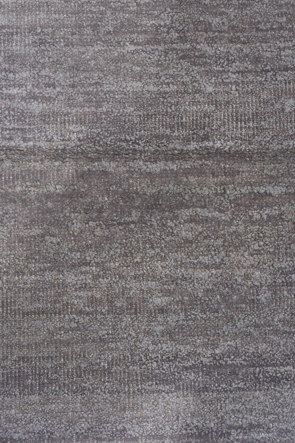 8' x 12' one-of-a-kind handmade vintage Sari Silk large size rug. Color palette: taupe, silver, gray, greige, ivory, beige