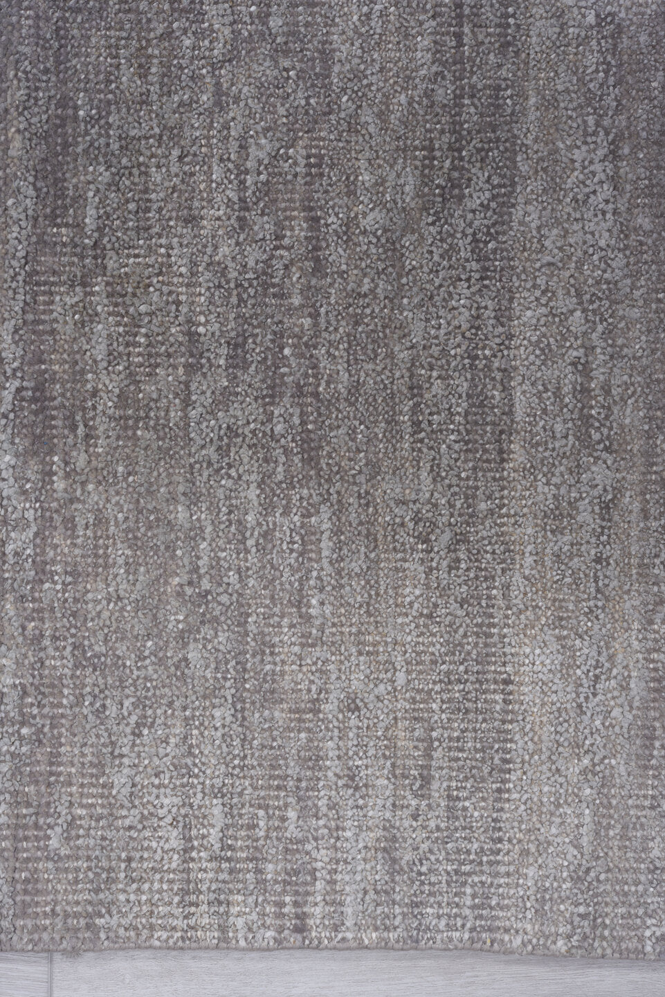 8' x 12' one-of-a-kind handmade vintage Sari Silk large size rug. Color palette: taupe, silver, gray, greige, ivory, beige