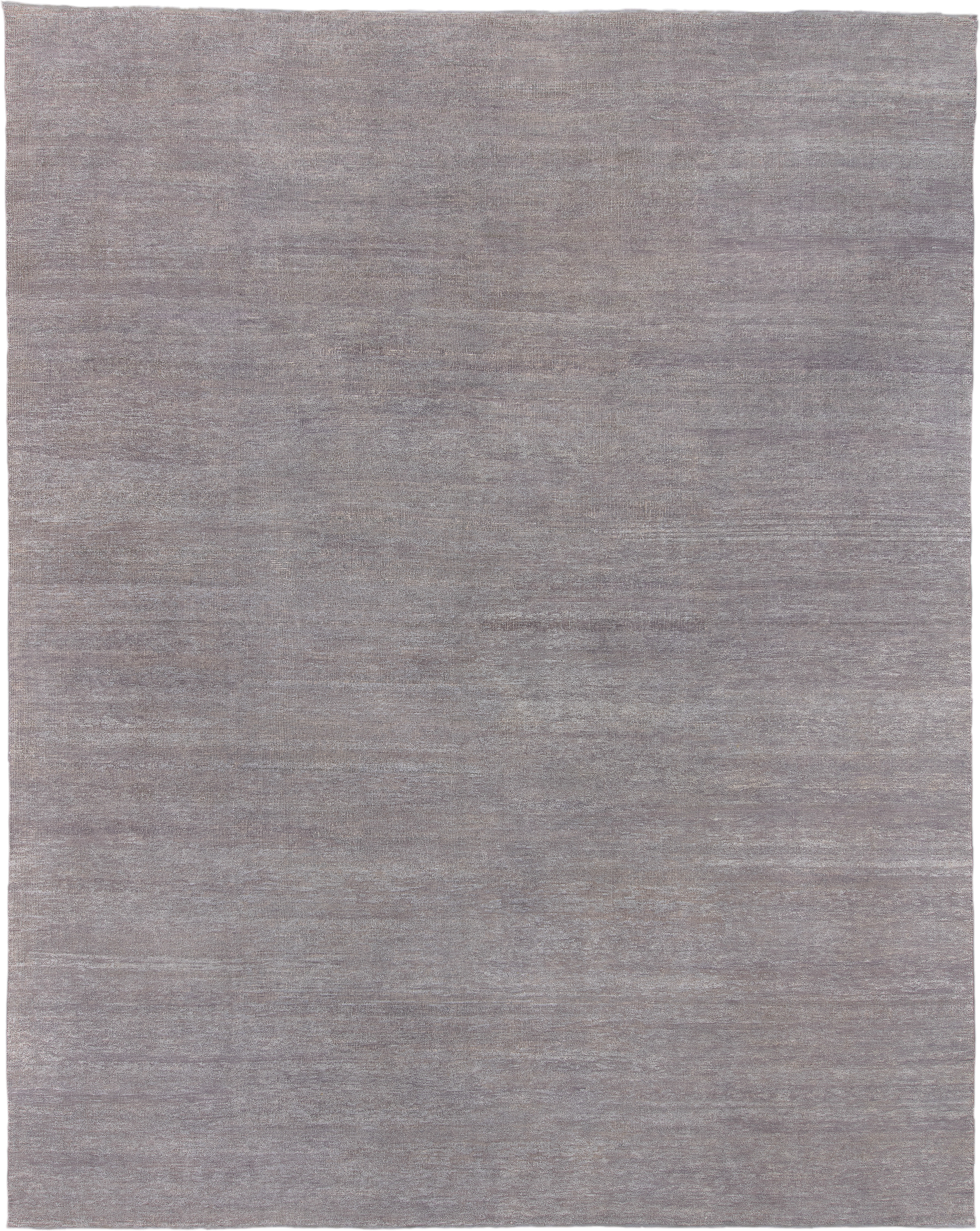 11' x 14' one-of-a-kind handmade vintage Plain oversize rug. Color palette: taupe, gray, greige, ivory, beige