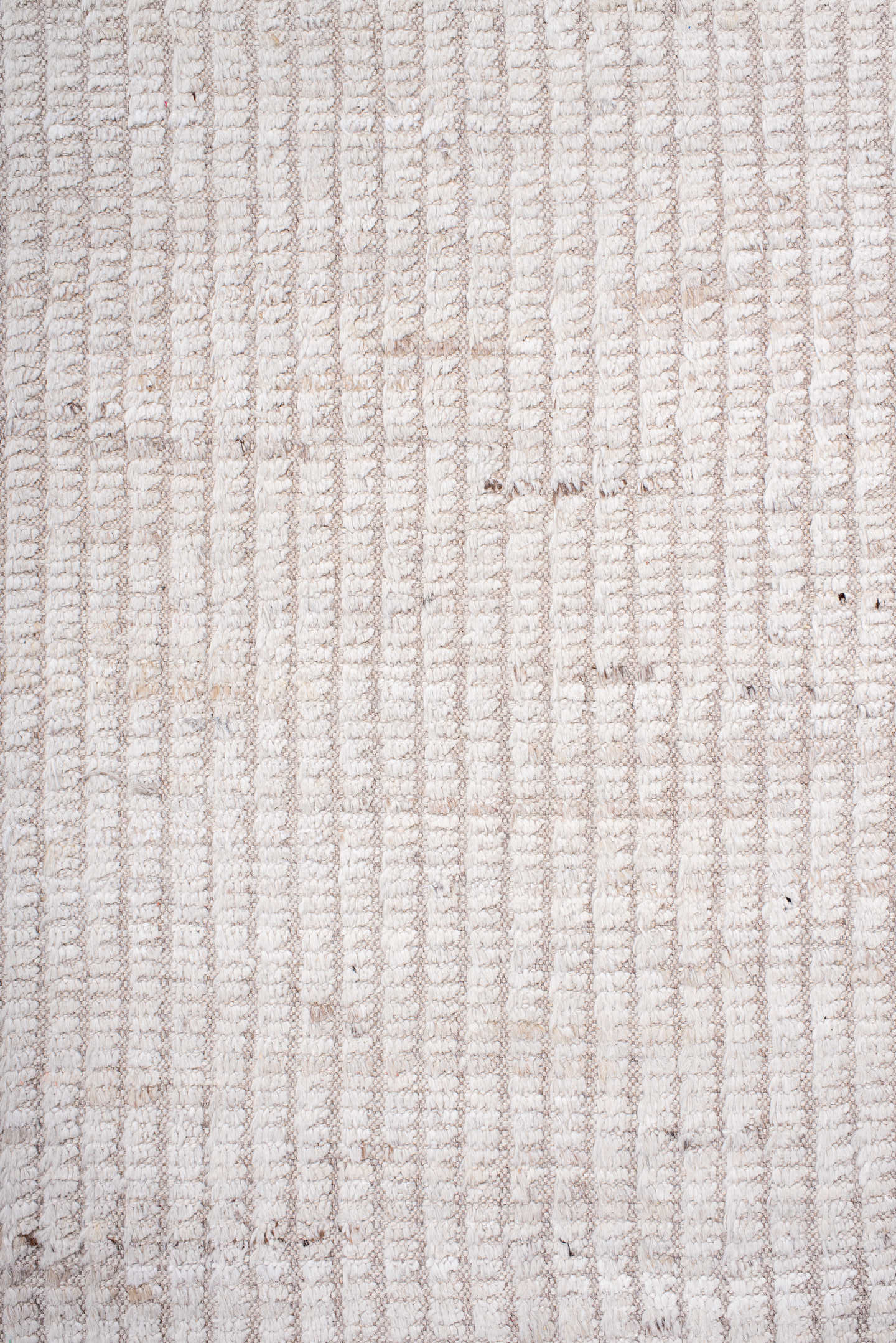 8' x 9' one-of-a-kind handmade vintage Tulu rug. Color palette: ivory, cream, taupe, beige, gray