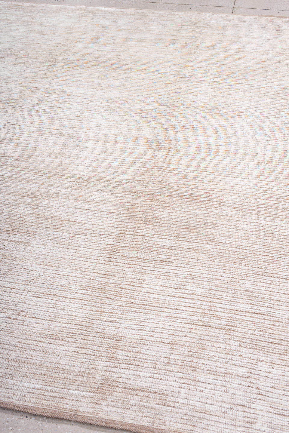 8' x 10' one-of-a-kind handmade vintage Tulu large size rug. Color palette: ivory, blush, beige, cream, taupe, pink, gray