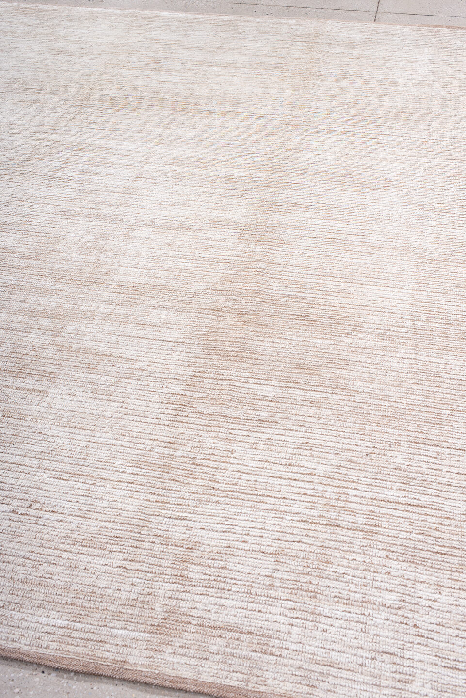 8' x 10' one-of-a-kind handmade vintage Tulu large size rug. Color palette: ivory, blush, beige, cream, taupe, pink, gray