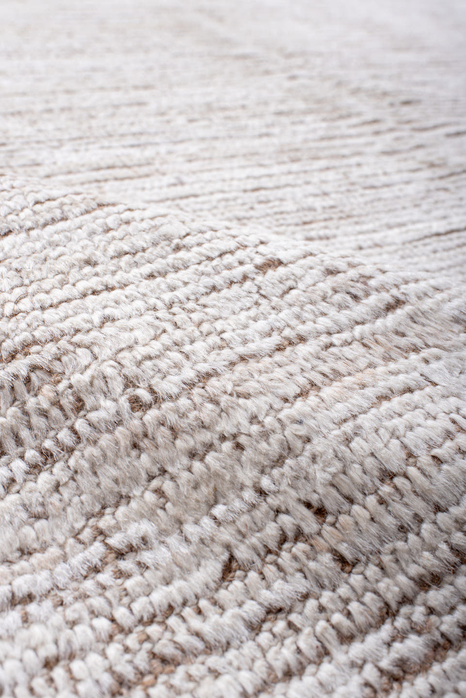 8' x 10' one-of-a-kind handmade vintage Tulu large size rug. Color palette: ivory, blush, beige, cream, taupe, pink, gray