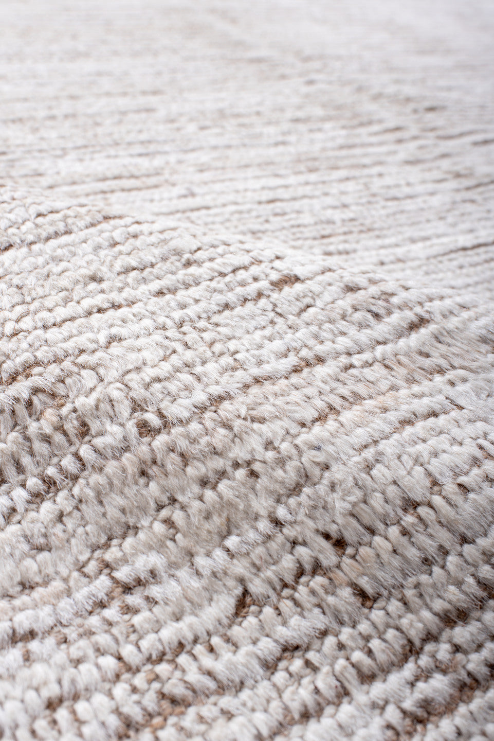 8' x 10' one-of-a-kind handmade vintage Tulu large size rug. Color palette: ivory, blush, beige, cream, taupe, pink, gray