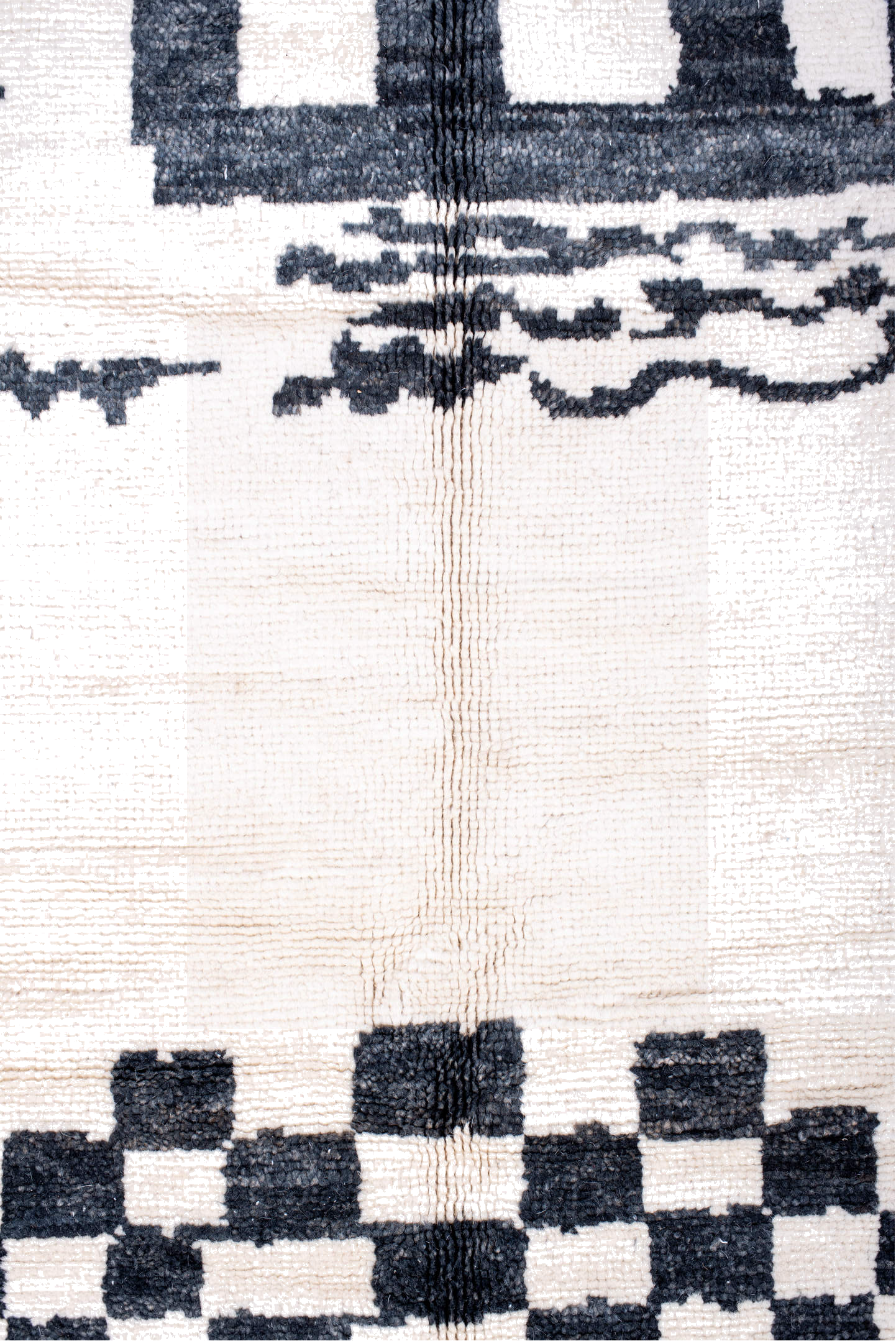 8' x 10' one-of-a-kind handmade vintage Moroccan large size rug. Color palette: black, blue, dark gray, dim gray, gainsboro