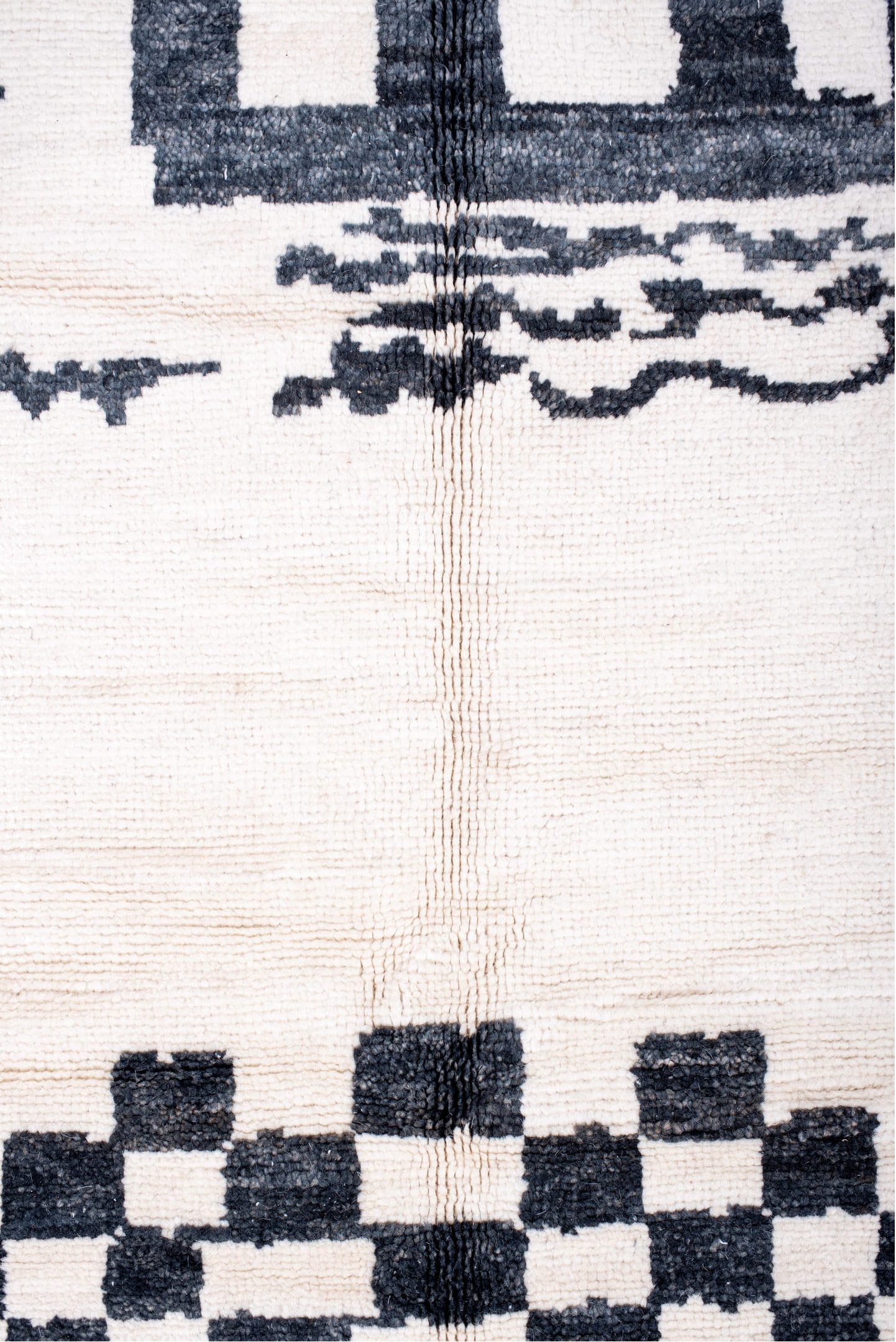 8' x 10' one-of-a-kind handmade vintage Moroccan large size rug. Color palette: black, blue, dark gray, dim gray, gainsboro