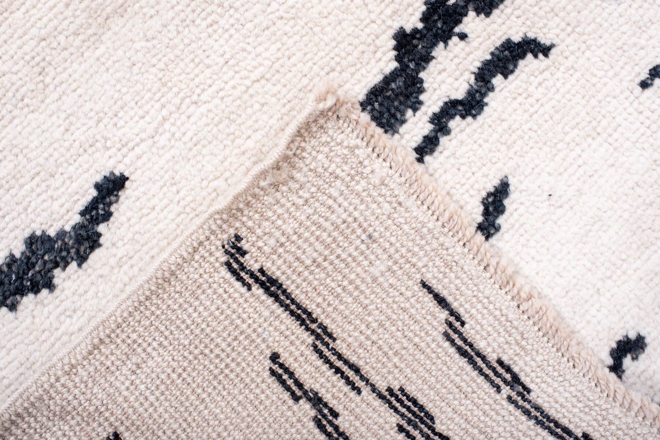 8' x 10' one-of-a-kind handmade vintage Moroccan large size rug. Color palette: ivory, charcoal, cream, gray, black