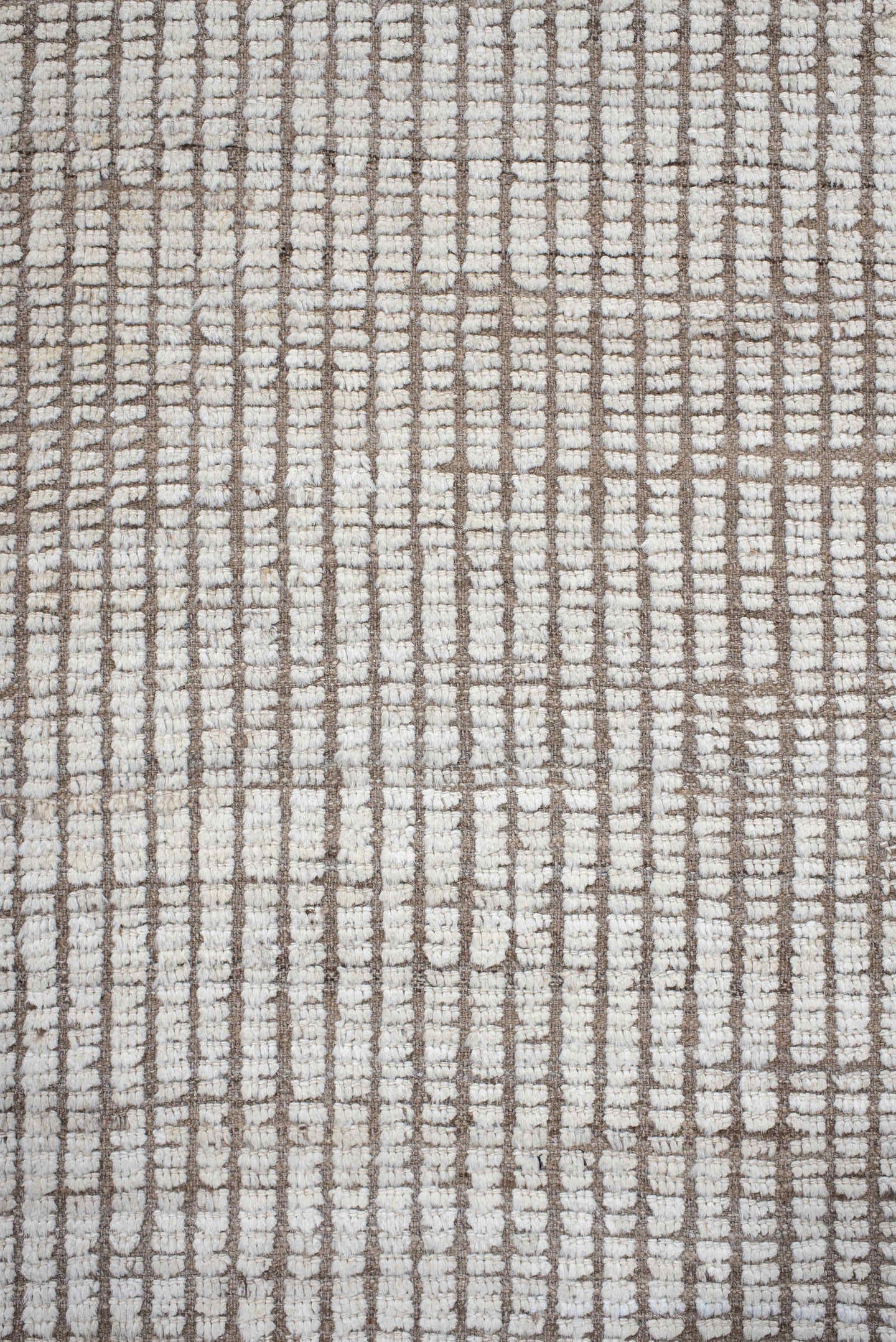 3' x 17' one-of-a-kind handmade vintage Tulu runner rug. Color palette: ivory, taupe, beige, brown, gray