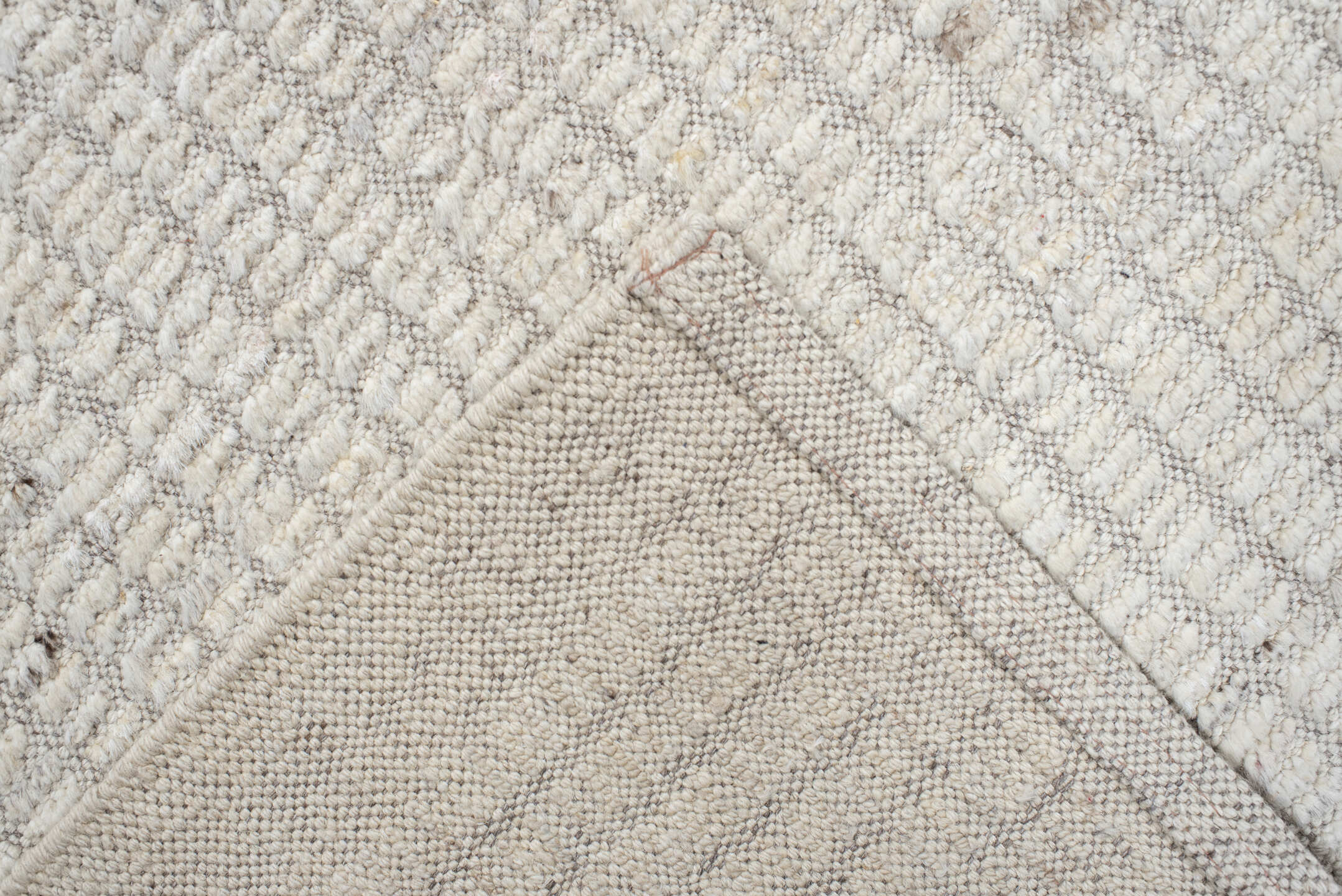 8' x 10' one-of-a-kind handmade vintage Tulu large size rug. Color palette: ivory, cream, taupe, beige, camel, brown, gray