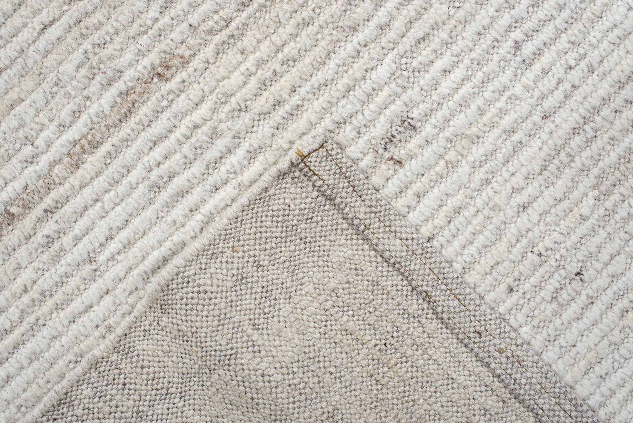 8' x 10' one-of-a-kind handmade vintage Tulu large size rug. Color palette: ivory, cream, beige, taupe, charcoal, gray