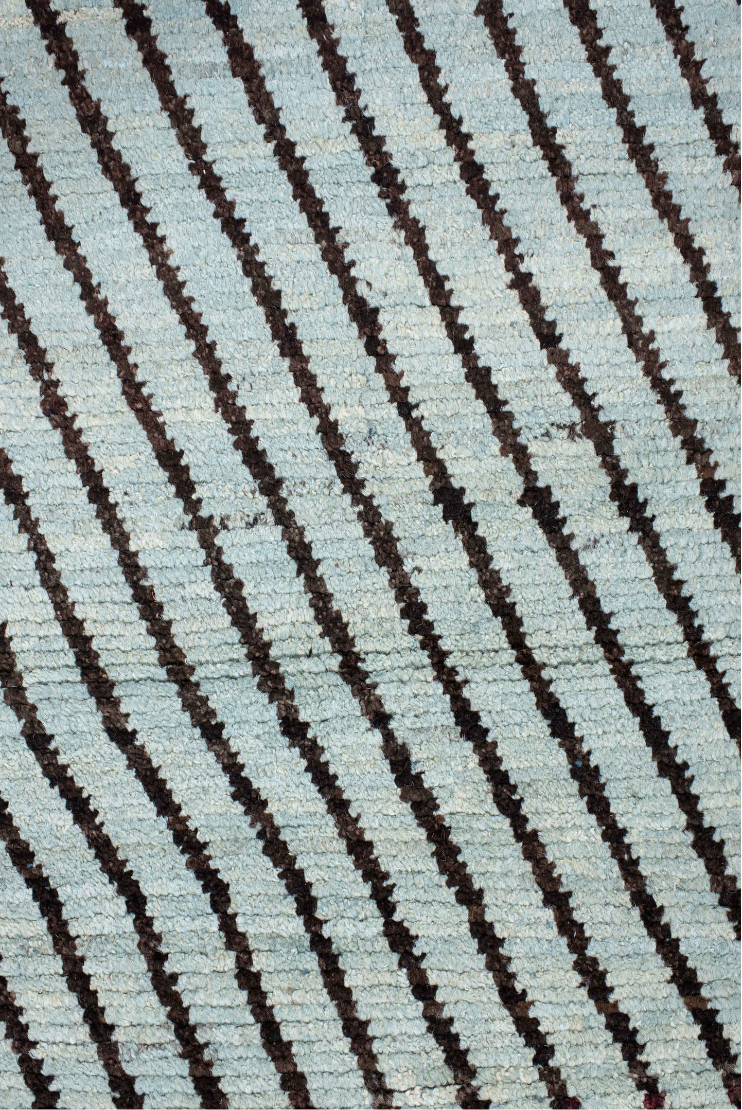 3' x 9' one-of-a-kind handmade vintage Tulu runner rug. Color palette: ivory, charcoal, slate, gray, black