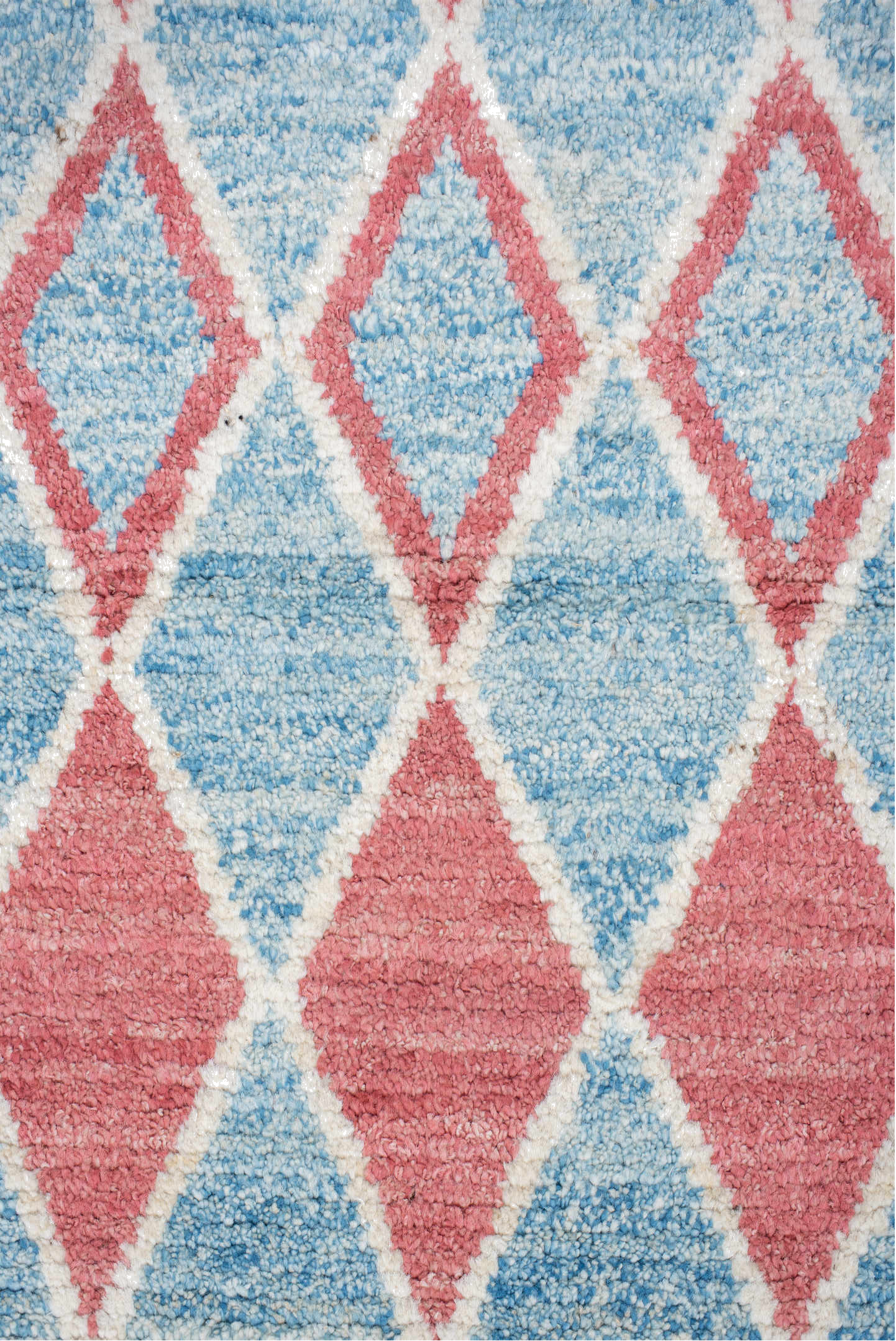 3' x 9' one-of-a-kind handmade vintage Tulu runner rug. Color palette: blue, brown, dark gray, gainsboro, gray, light blue