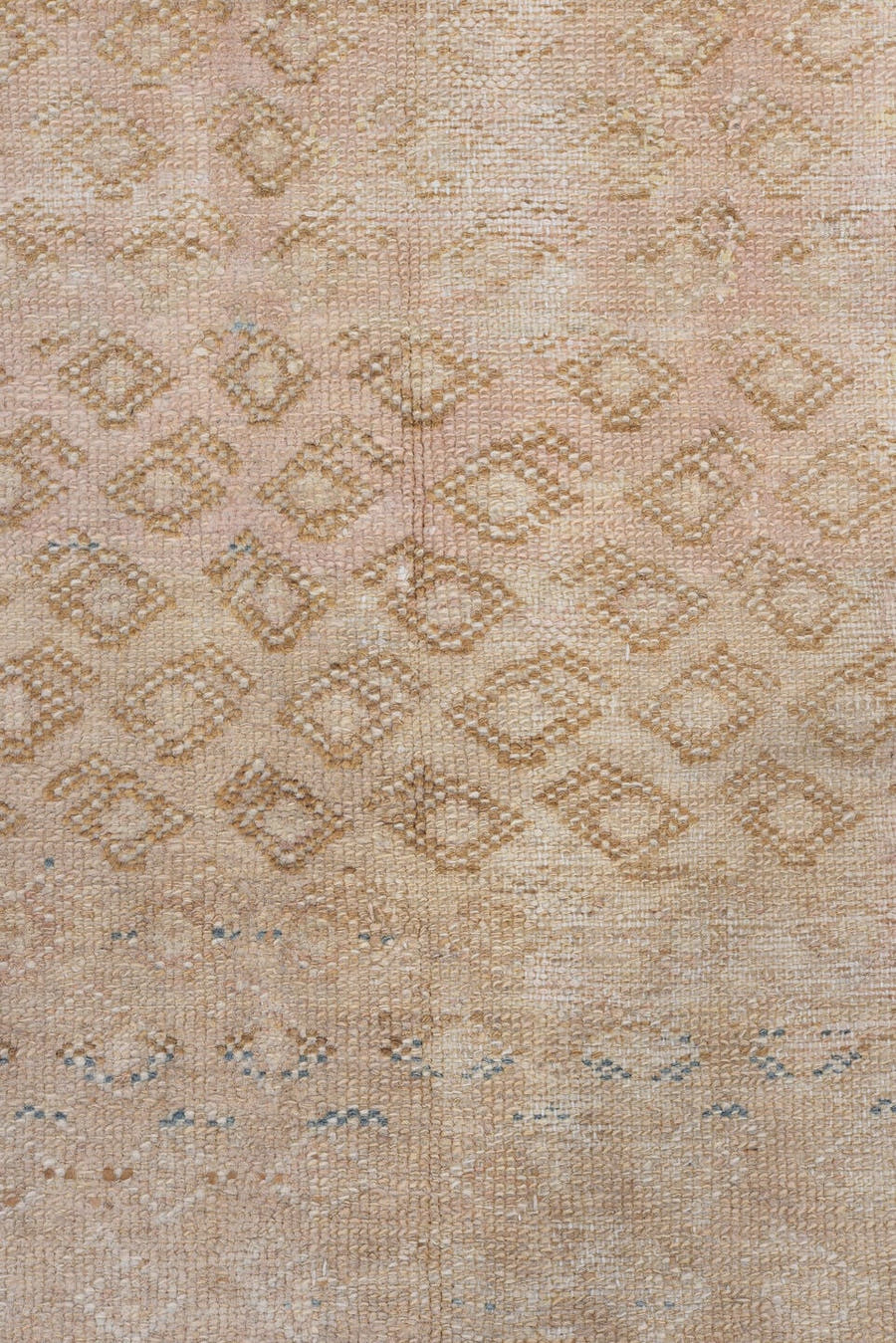 3' x 4' one-of-a-kind handmade antique Malayer small size rug. Color palette: beige, sky blue, ivory, taupe, camel