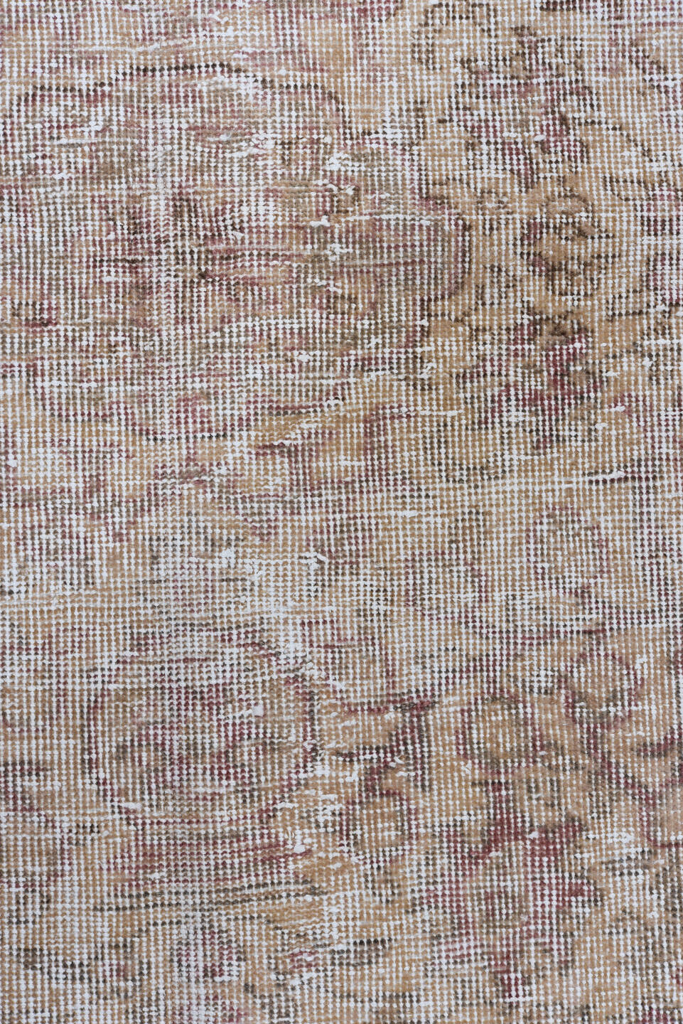 9' x 13' one-of-a-kind handmade antique Sparta large size rug. Color palette: ivory, rose, taupe, blush, beige, dusty pink