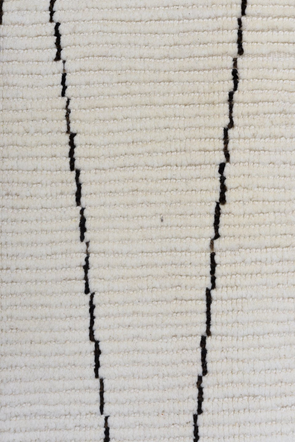 9' x 13' one-of-a-kind handmade vintage Tulu large size rug. Color palette: ivory, charcoal, gray, black