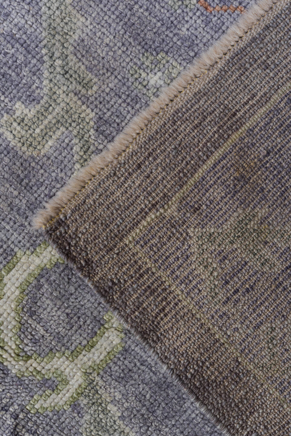 11' x 15' one-of-a-kind handmade vintage Oushak oversize rug. Color palette: black, blue, brown, dark gray, dim gray, gray