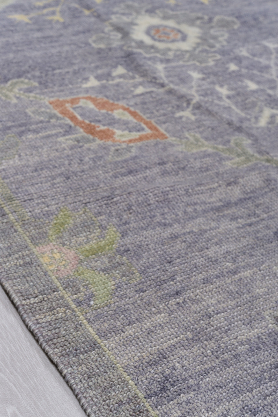 11' x 15' one-of-a-kind handmade vintage Oushak oversize rug. Color palette: black, blue, brown, dark gray, dim gray, gray